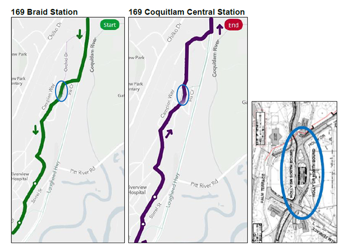 Map of bus route