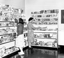 Shopping at the Tuck Shop at Essondale 1950s